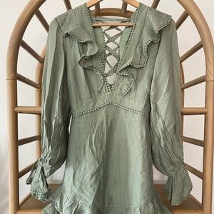 Saints + Secrets green dress (size medium)